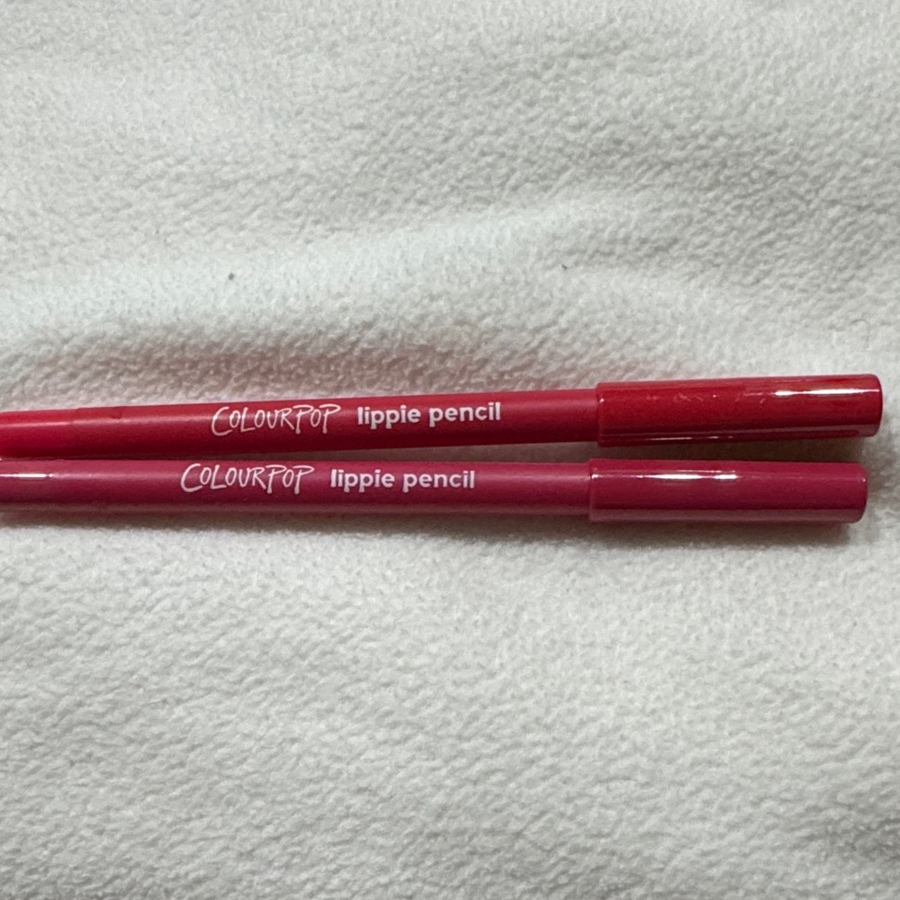 ColourPop Lip Liners in Bold Pink and Deep Red